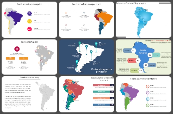 South america map Powerpoint Templates